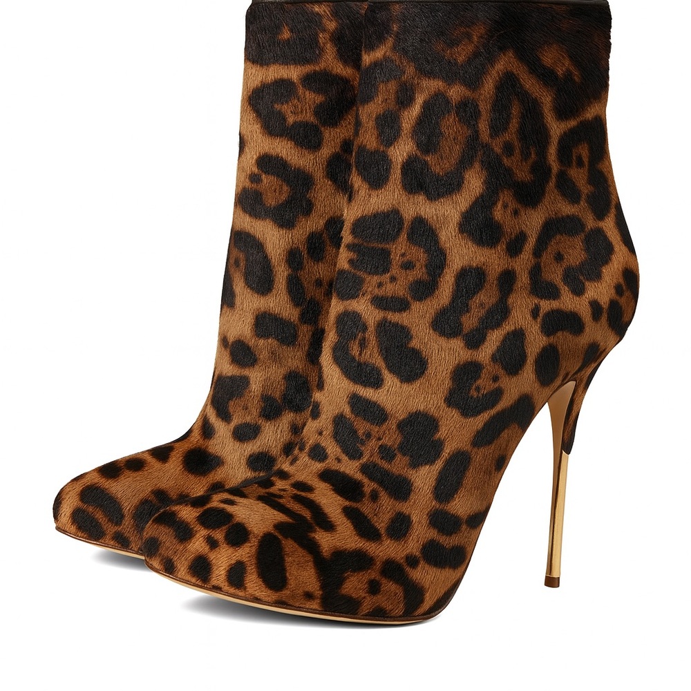 Christian Louboutin Leopard Print Heeled Boots